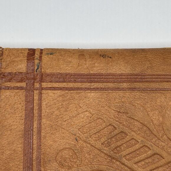 Morrocan Hand Tooled Leather Wallet 6.5x 4.25 Tan Brown - Picture 11 of 11